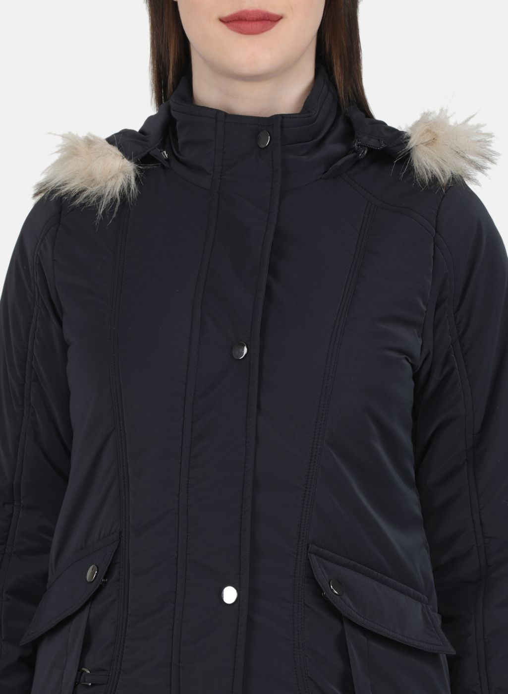 Women NAvy Blue Printed Jacket