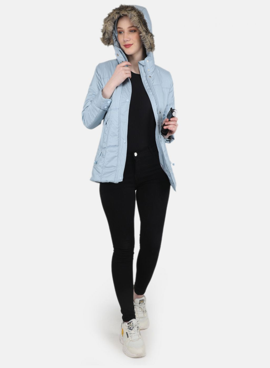 Women Blue Stripe Jacket