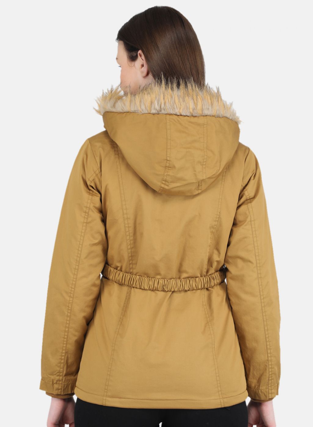Women Mustard Solid Jacket