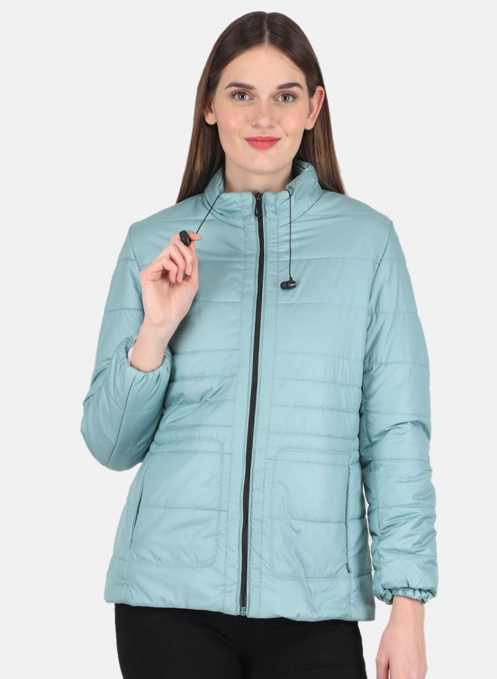 Women Green Check Jacket