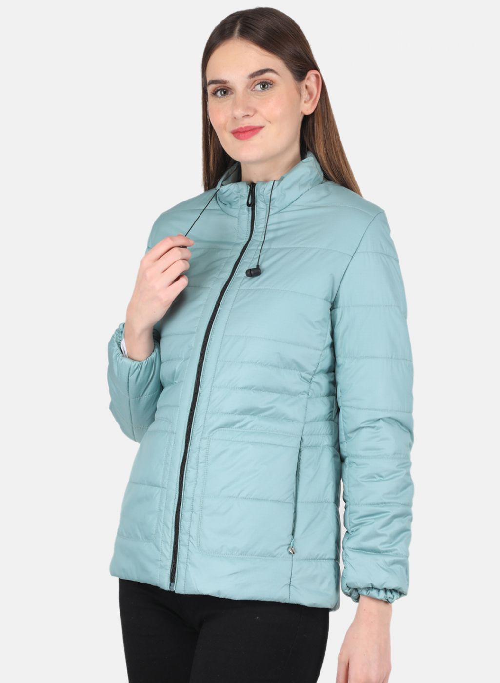 Women Green Check Jacket