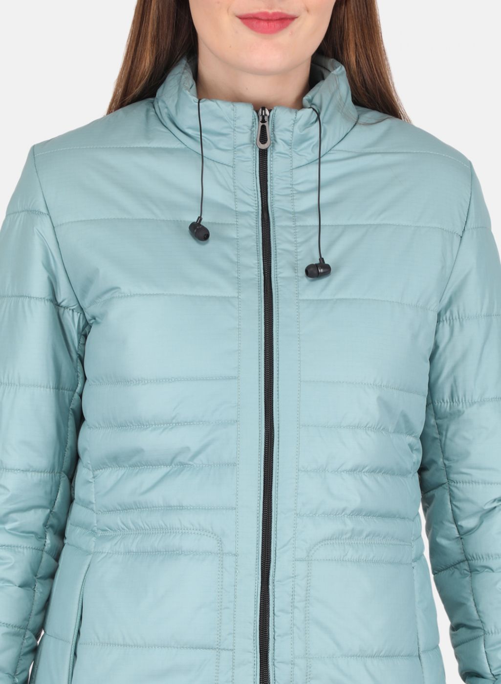 Women Green Check Jacket