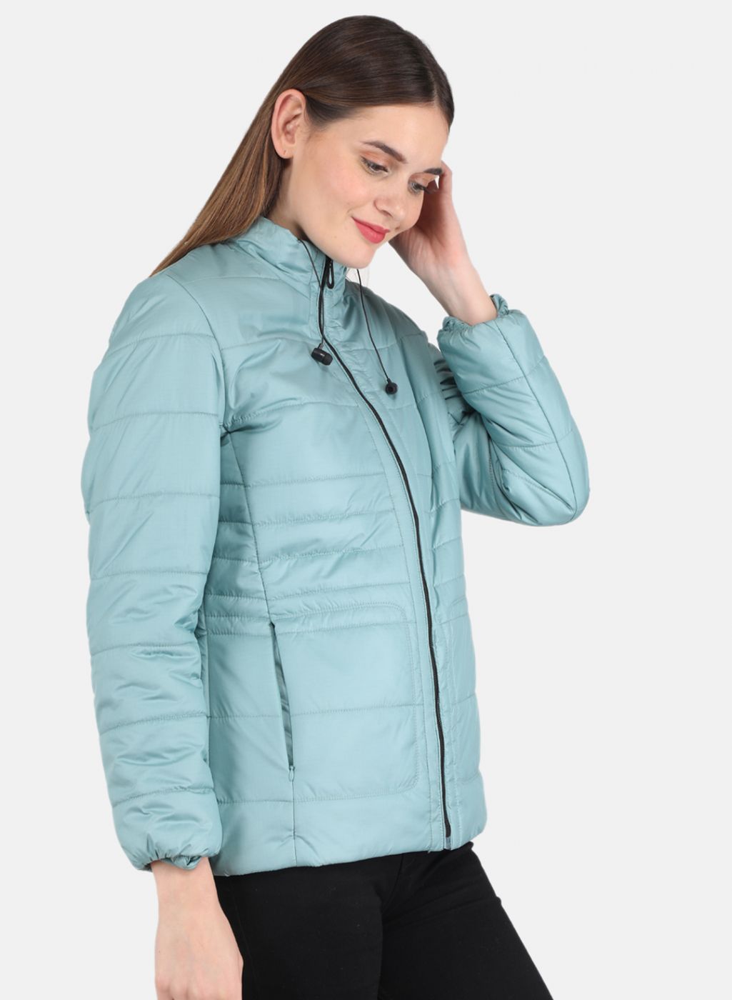 Women Green Check Jacket