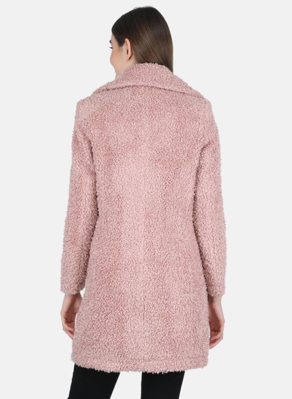 Women Pink Solid Coat