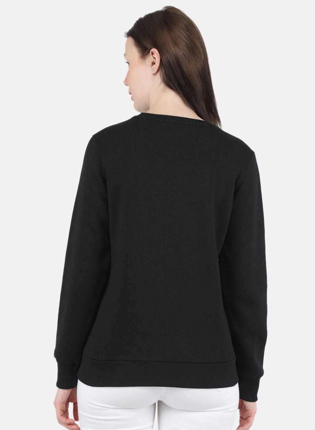 Women Black Printed Sweatshirt