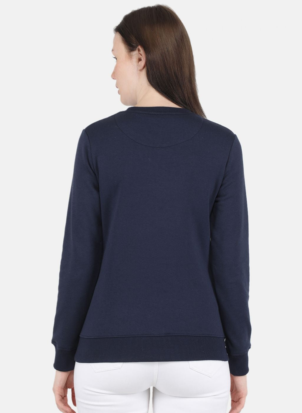 Women NAvy Blue Printed Sweatshirt