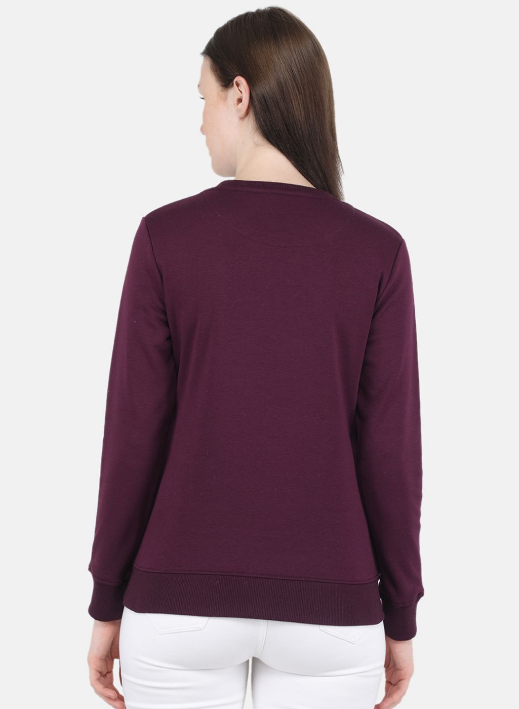 Women Purple Printed Sweatshirt
