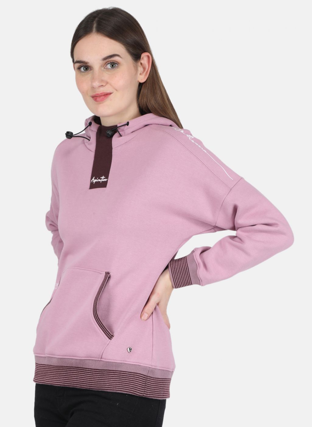 Women Purple Printed Sweatshirt