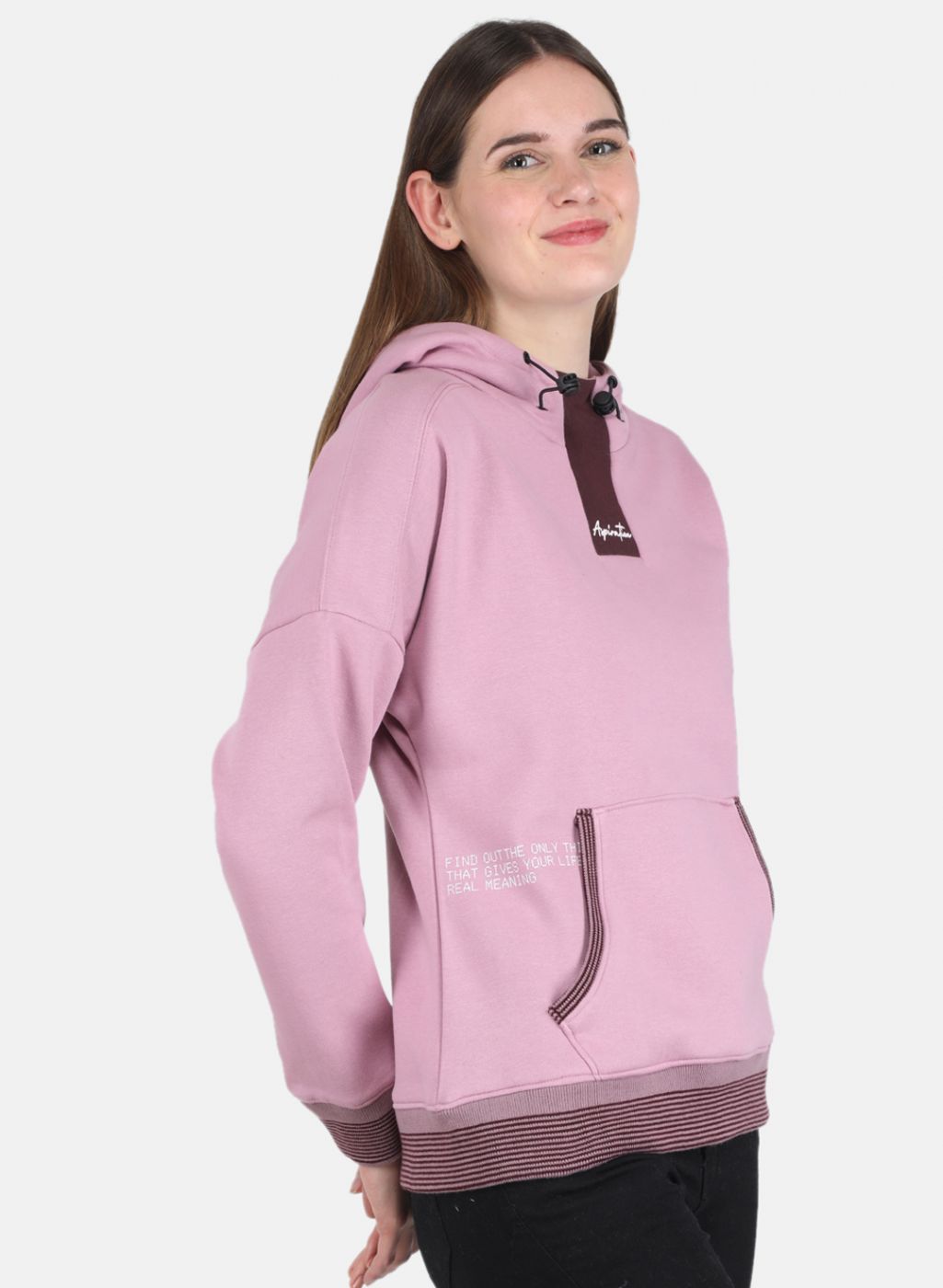 Women Purple Printed Sweatshirt