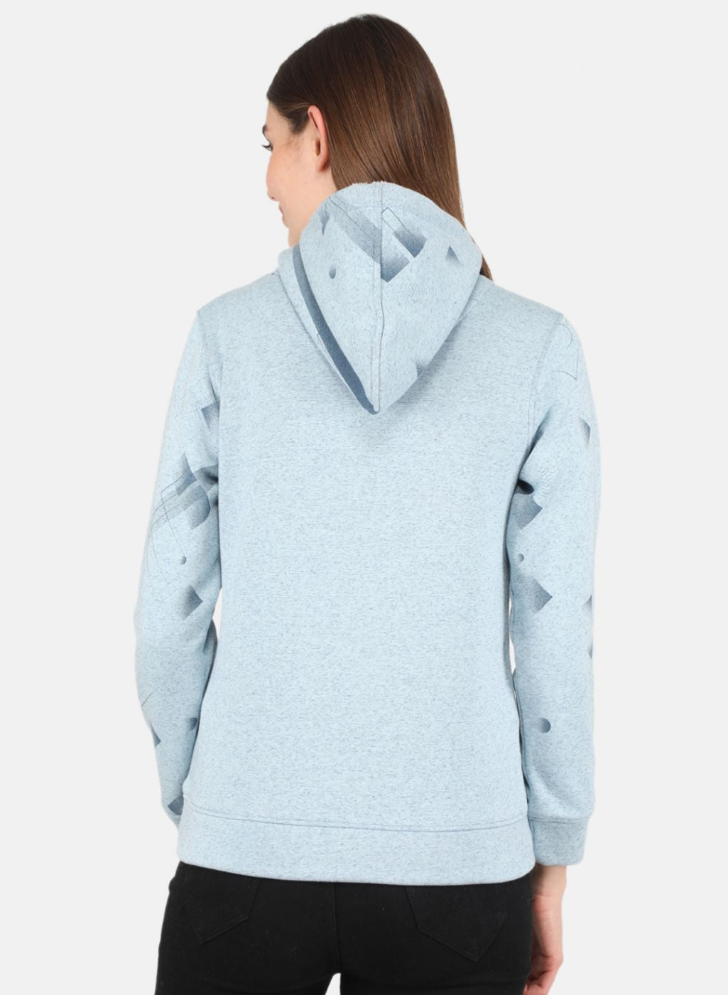 Women Blue Printed Sweatshirt