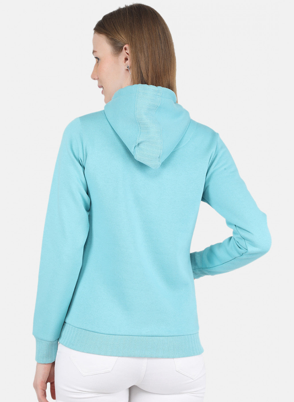 Women Blue Printed Sweatshirt