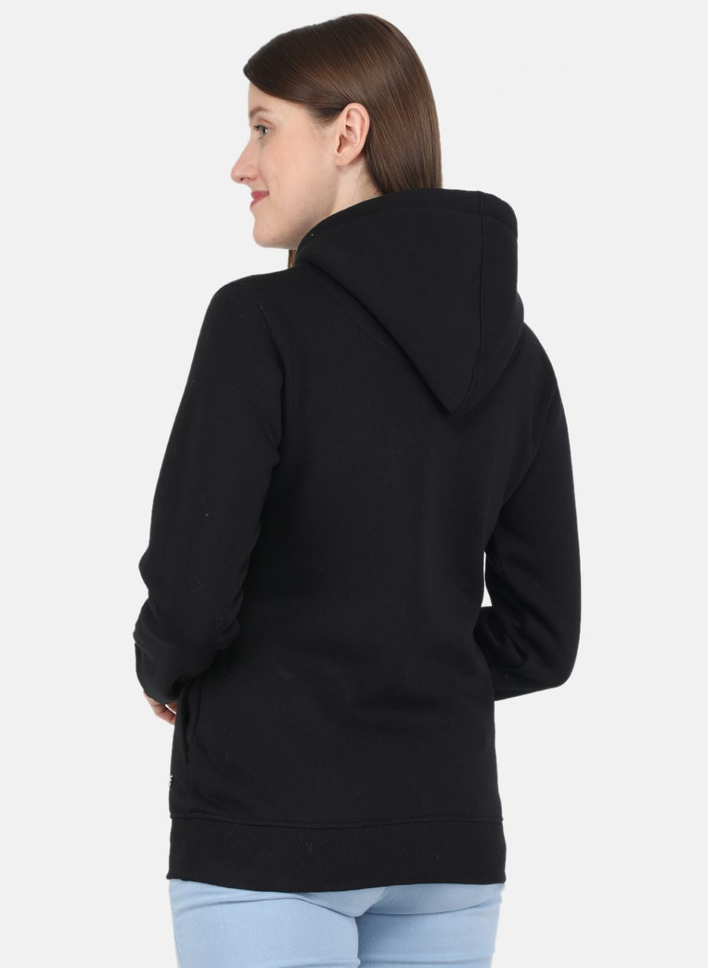 Women Black Printed Sweatshirt