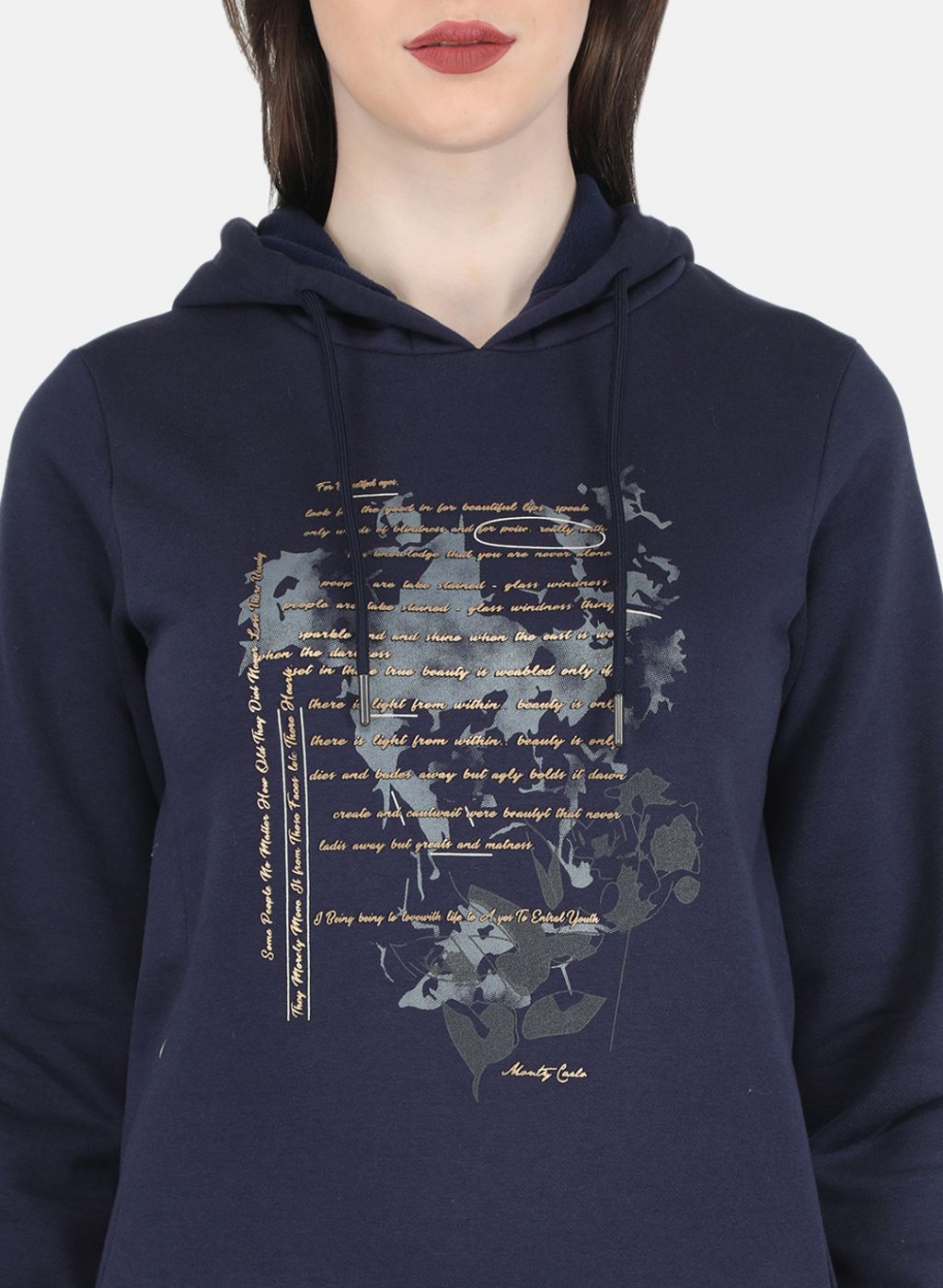 Women Blue Printed Sweatshirt