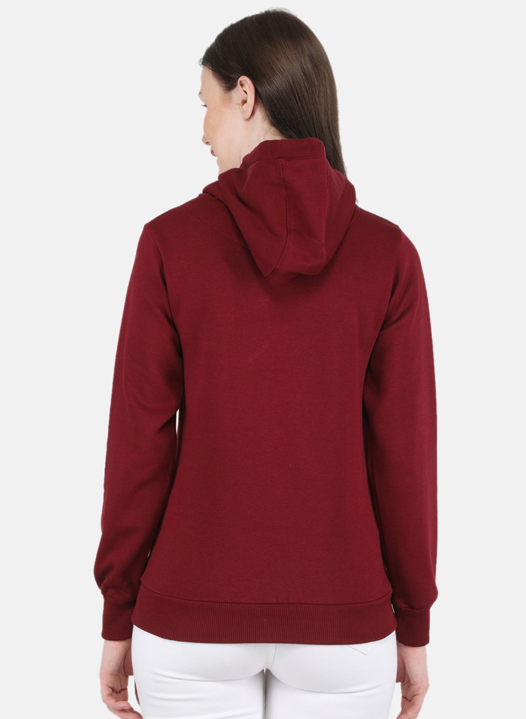 Women Maroon Printed Sweatshirt