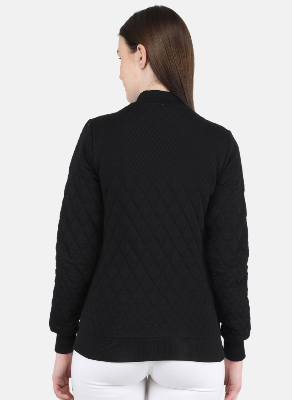 Women Black Zig-Zag Sweatshirt