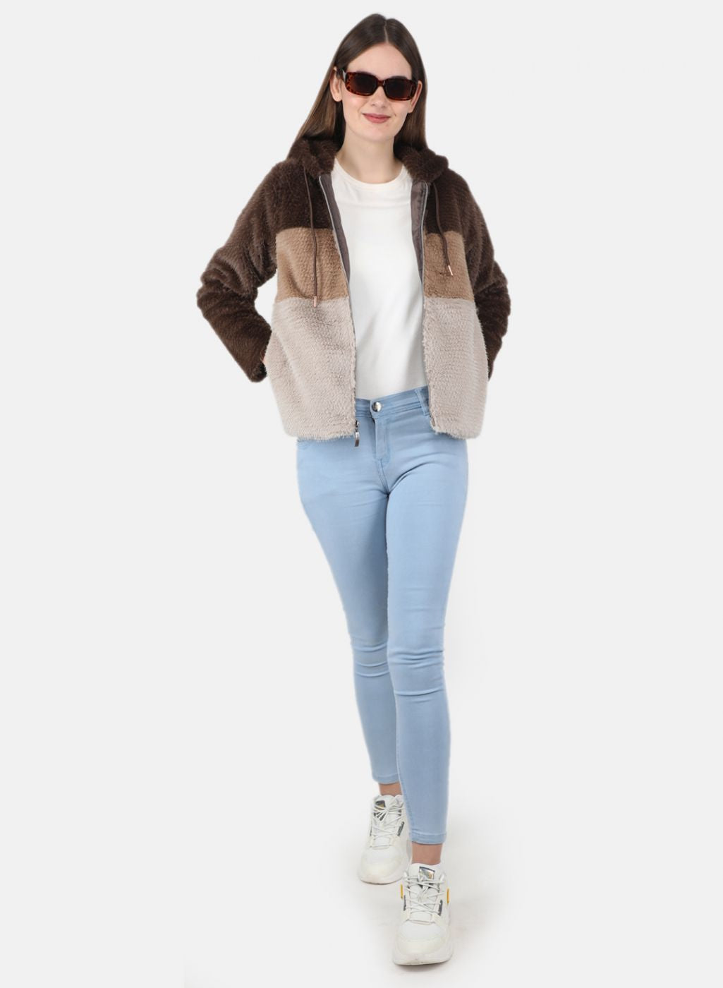 Women Brown Printed Jacket