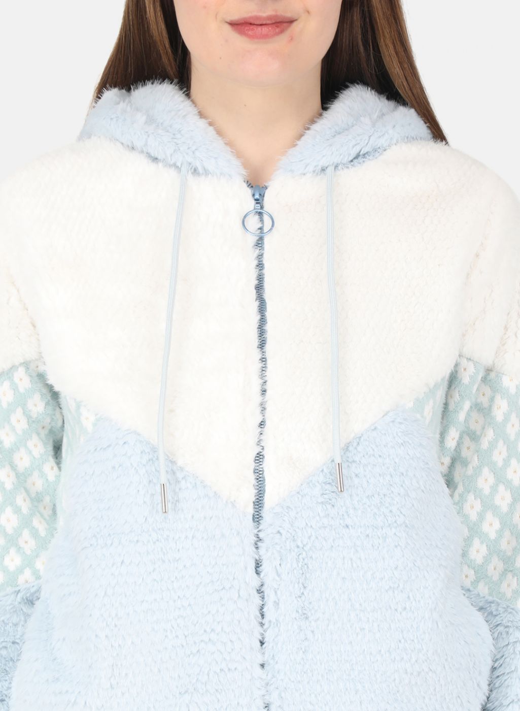 Women Blue Printed Sweatshirt