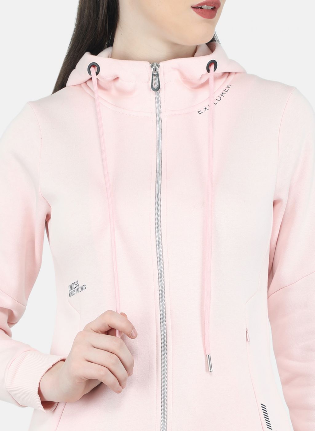 Women Pink Solid Sweatshirt