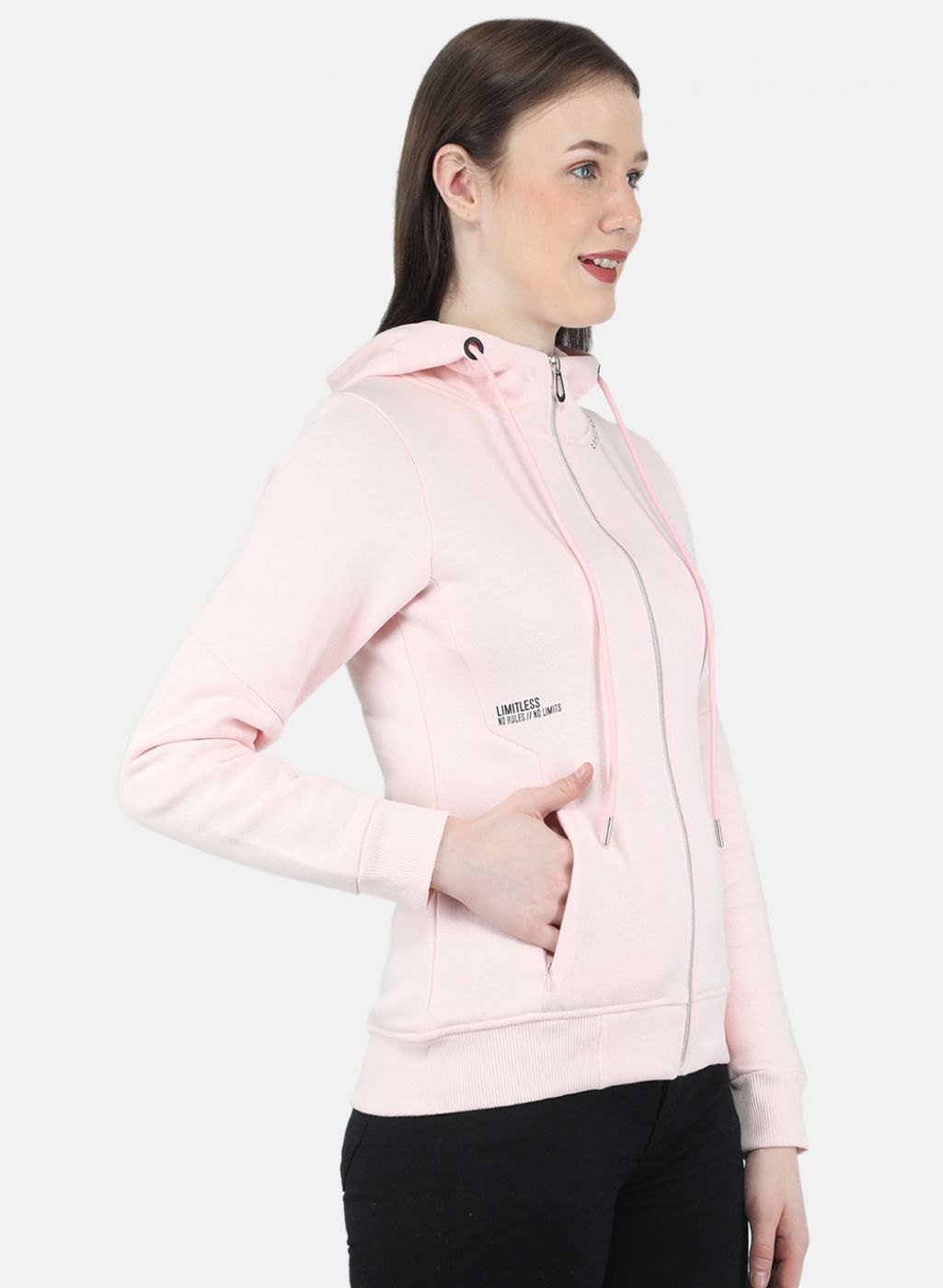 Women Pink Solid Sweatshirt