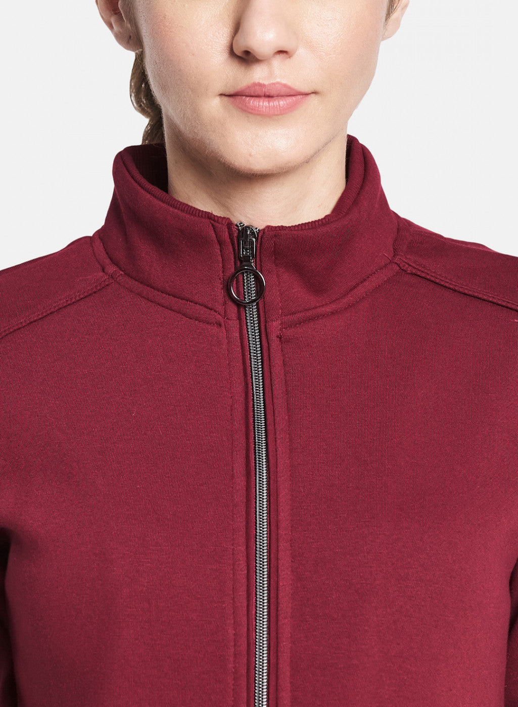 Women Maroon Solid Tracksuit