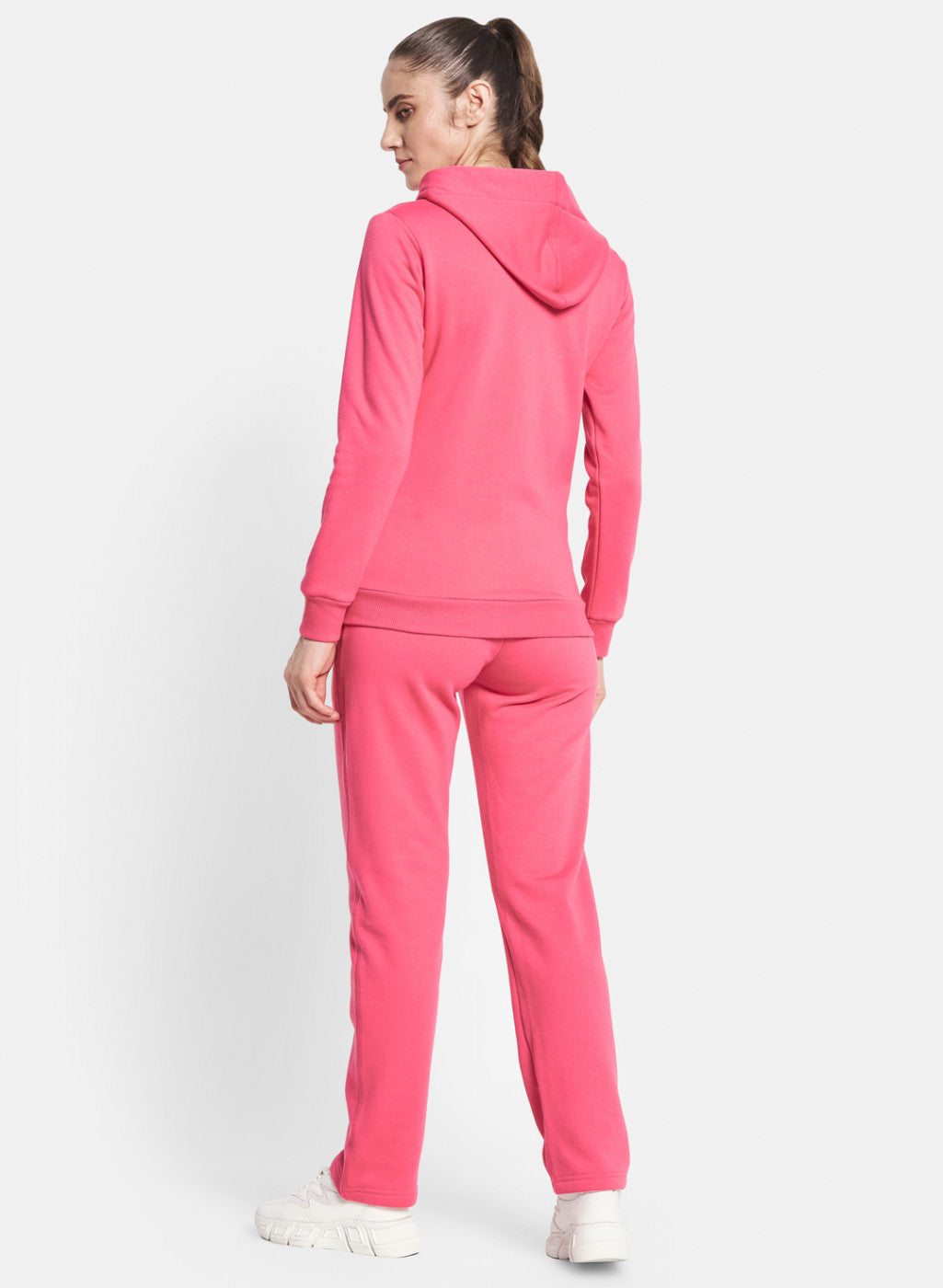 Women Pink Solid Tracksuit