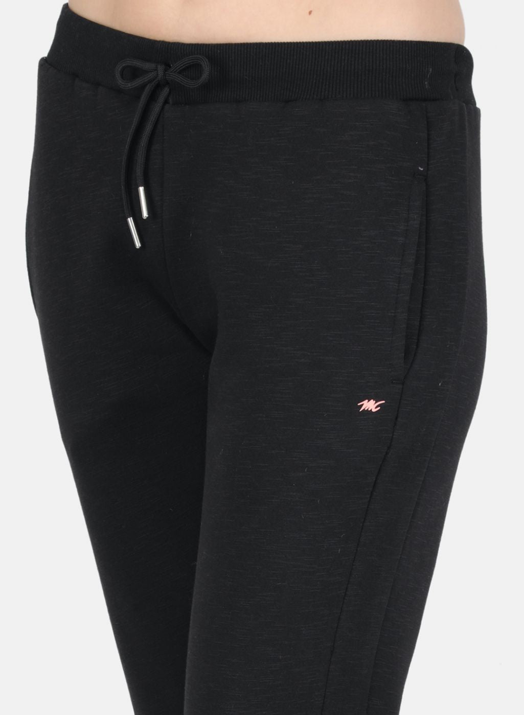 Women Black & Peach Printed Tracksuit