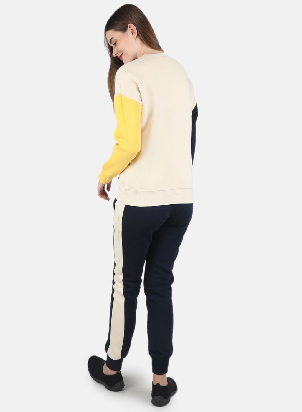 Women Beige Printed Tracksuit