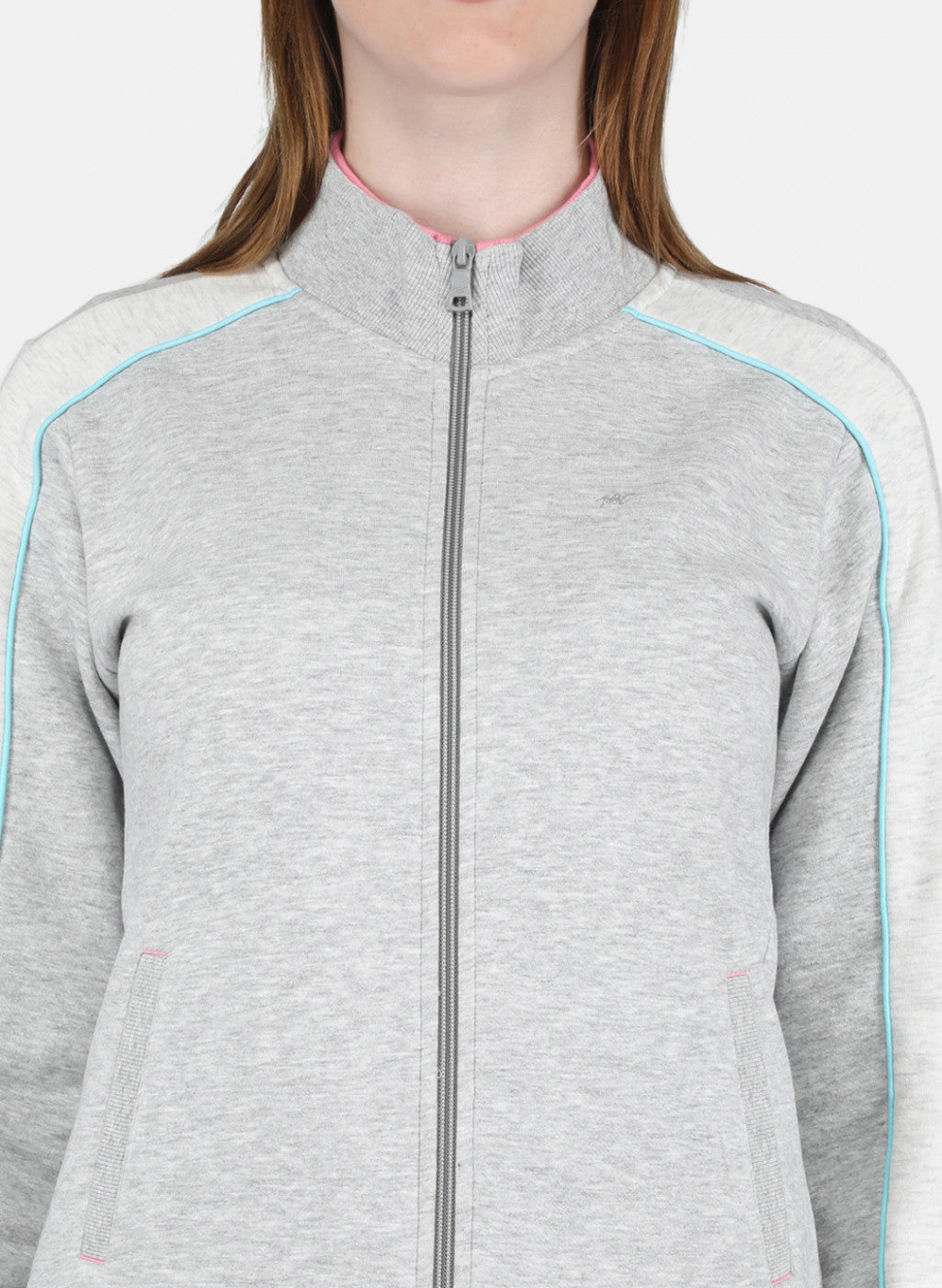 Women Grey Printed Tracksuit