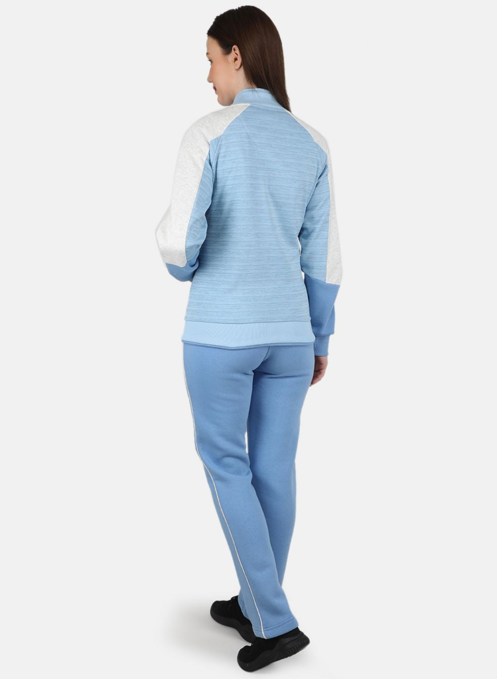 Women Blue Printed Tracksuit
