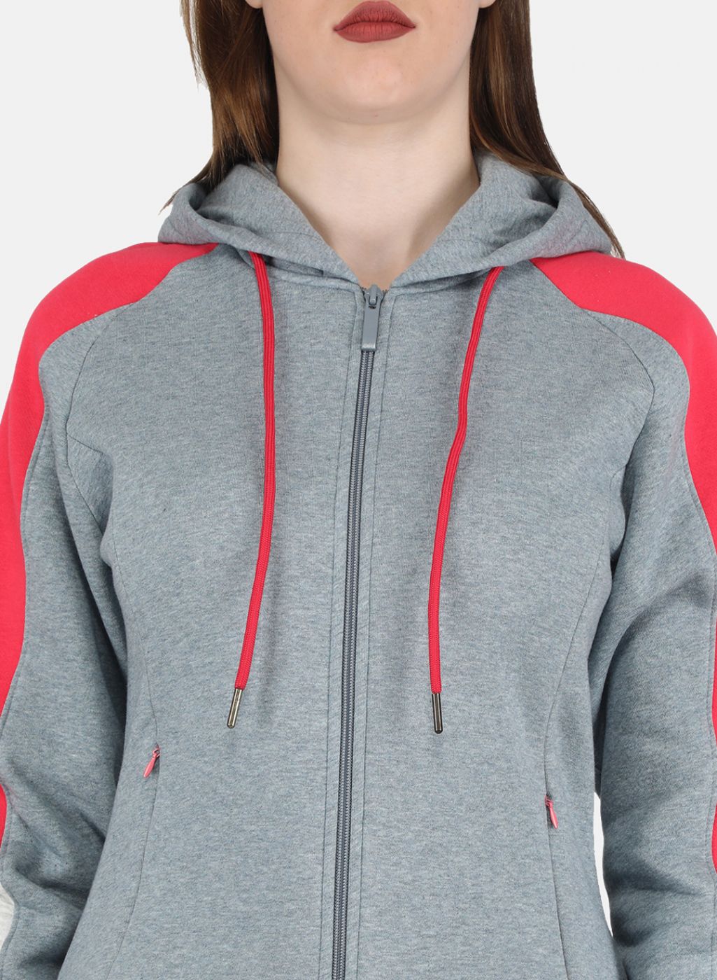 Women Grey Printed Tracksuit