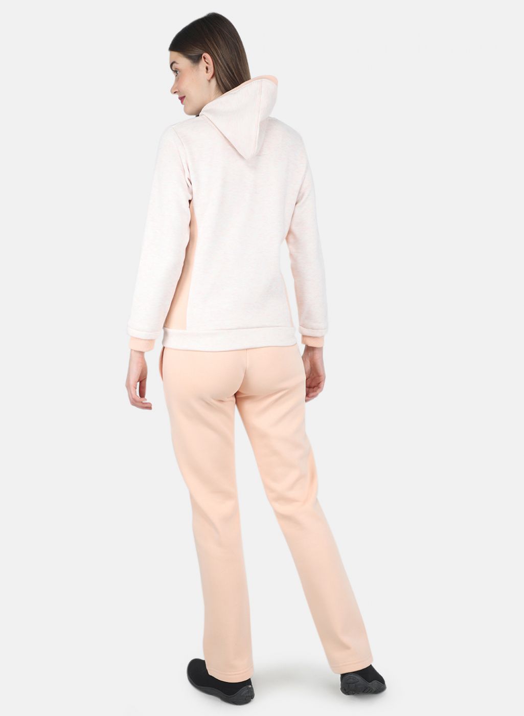 Women Peach Printed Tracksuit