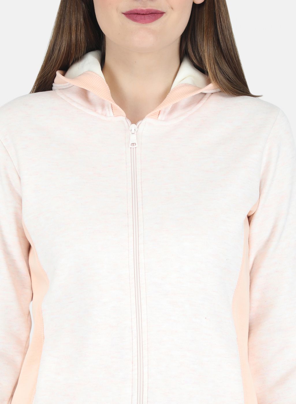 Women Peach Printed Tracksuit