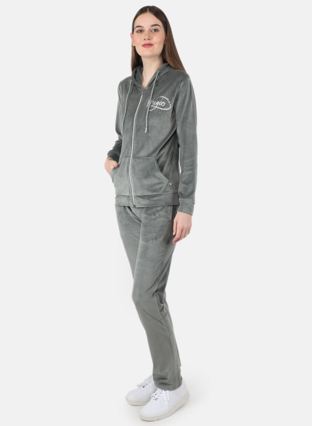 Women Olive Solid Tracksuit