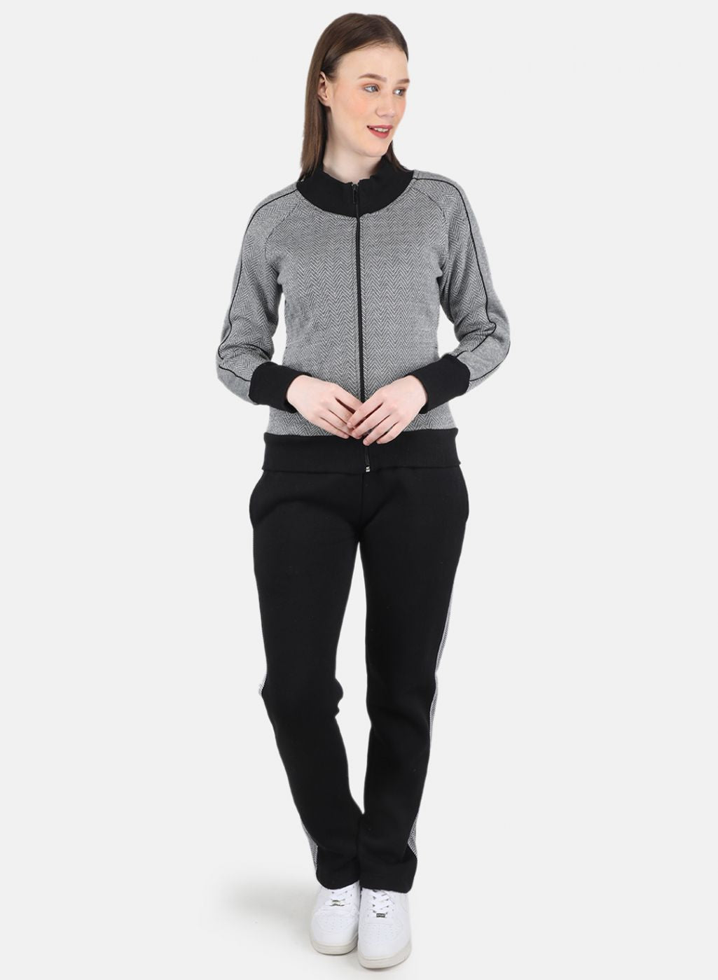 Women Black Jaquard CoordiNAte Set