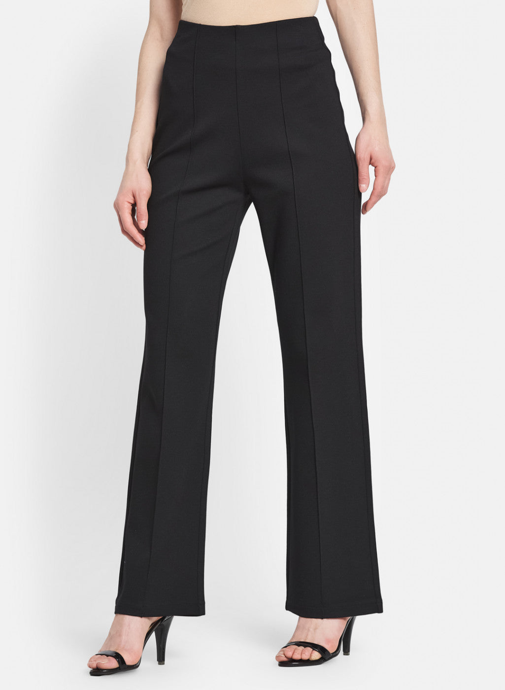 Women Black Solid Jegging