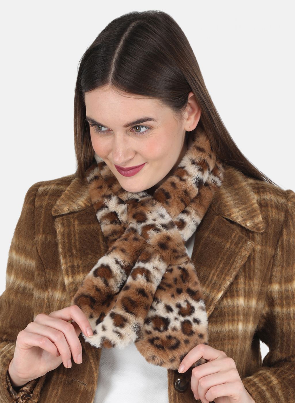 Women Brown Printed Muffler