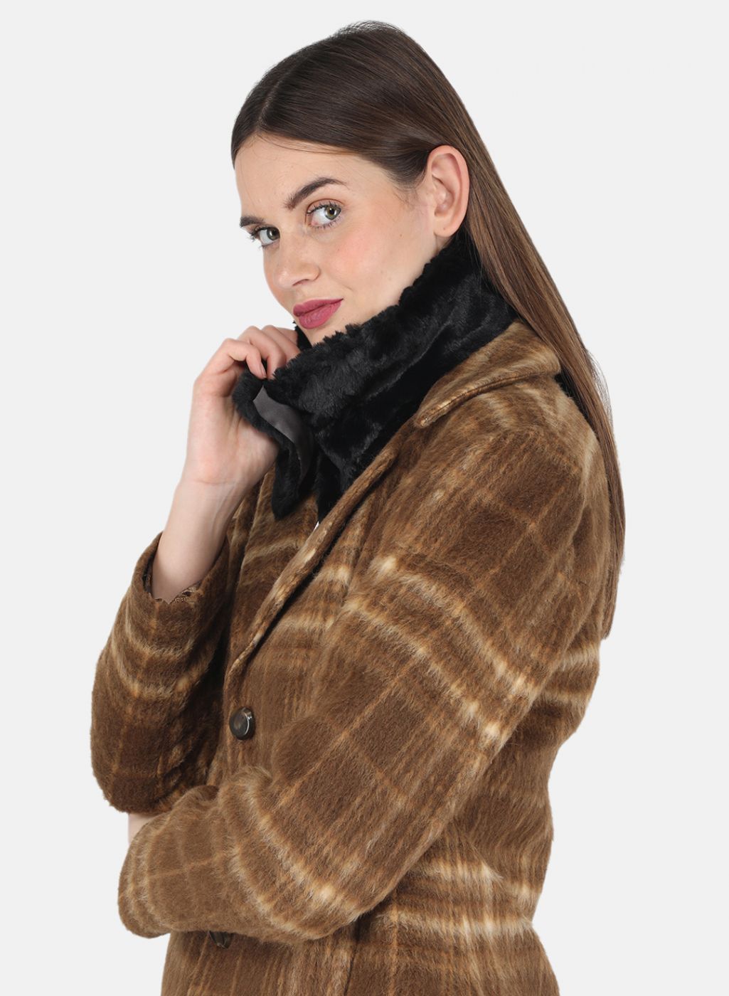 Women Black Solid Muffler