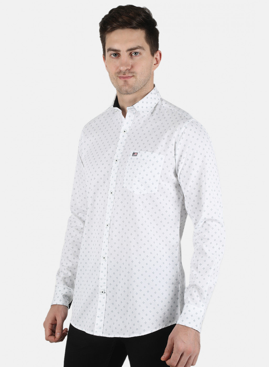 Men Blue Printed Shirt