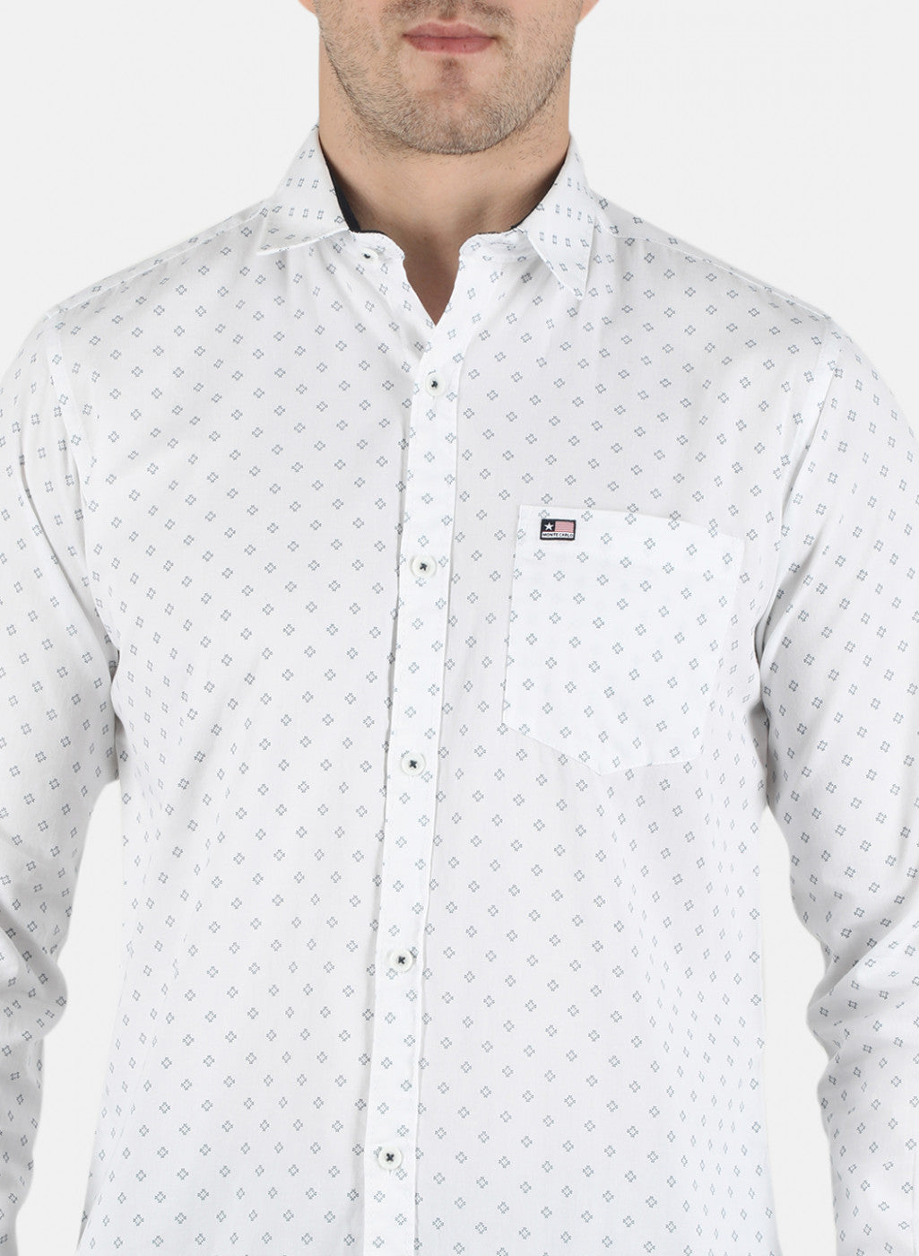 Men Blue Printed Shirt