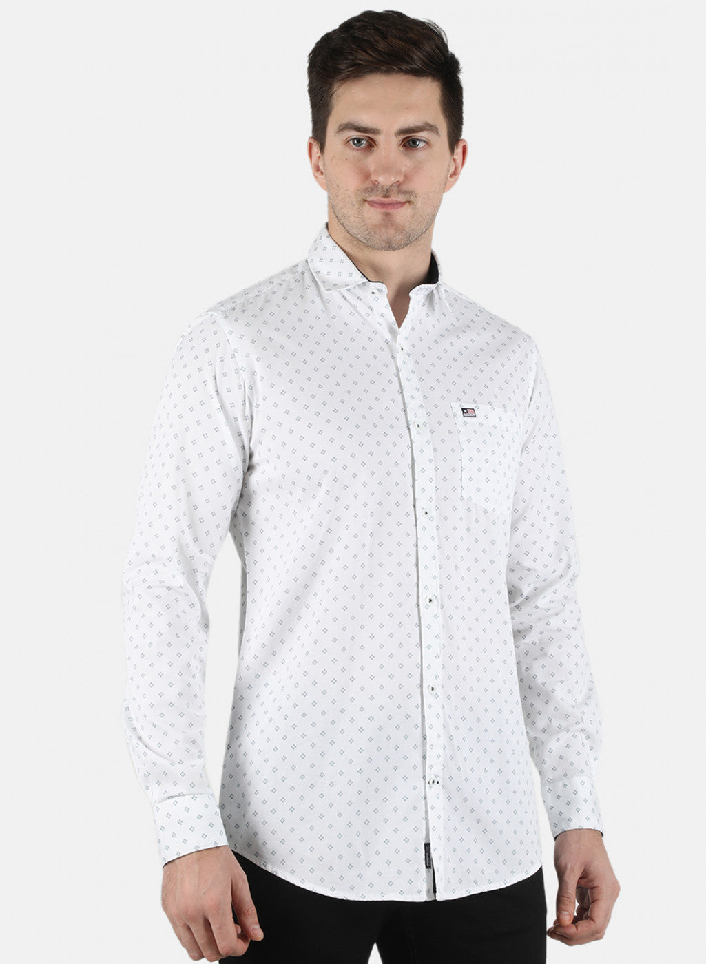 Men Blue Printed Shirt