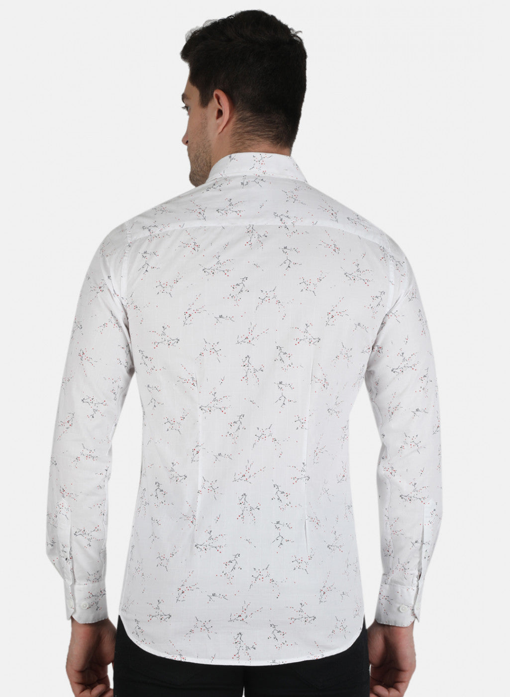 Men White Printed Shirt