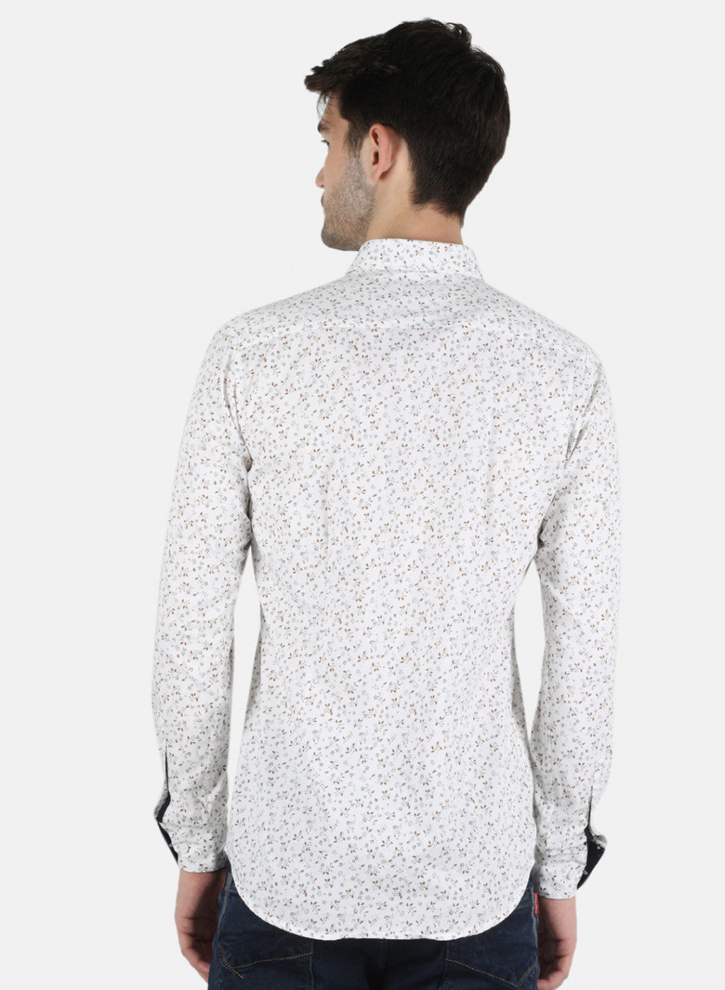 Men White Printed Shirt