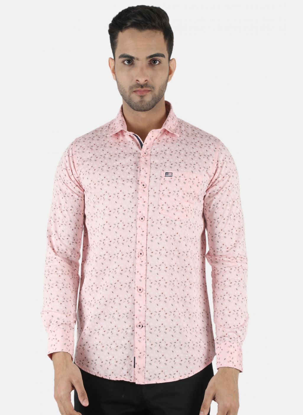 Men Pink Printed Shirt