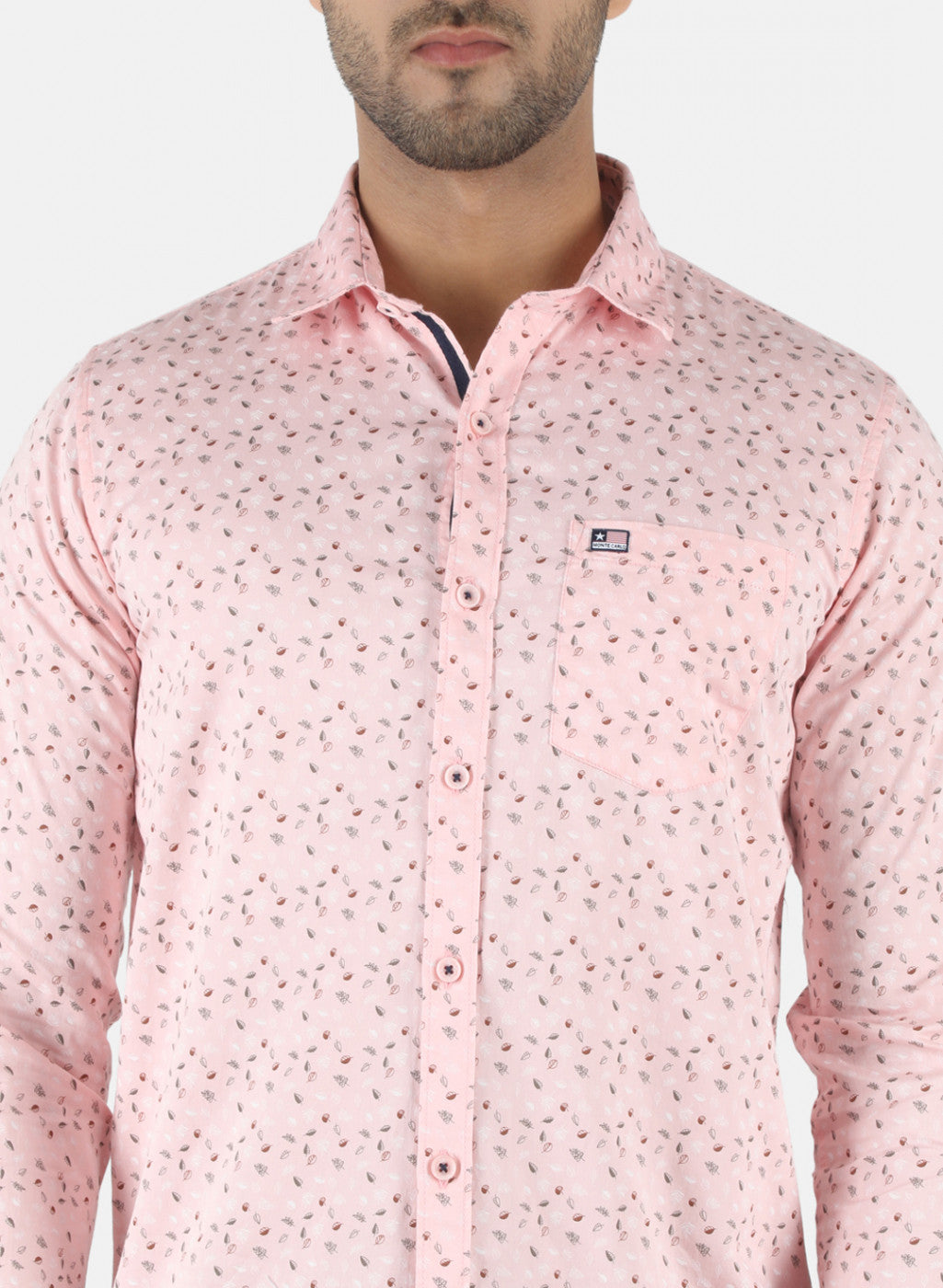 Men Pink Printed Shirt