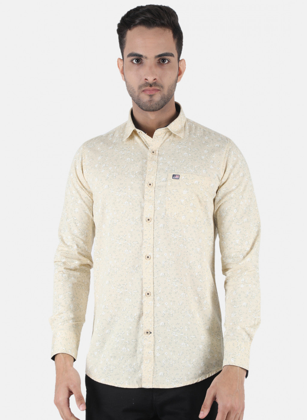 Men Beige Printed Shirt