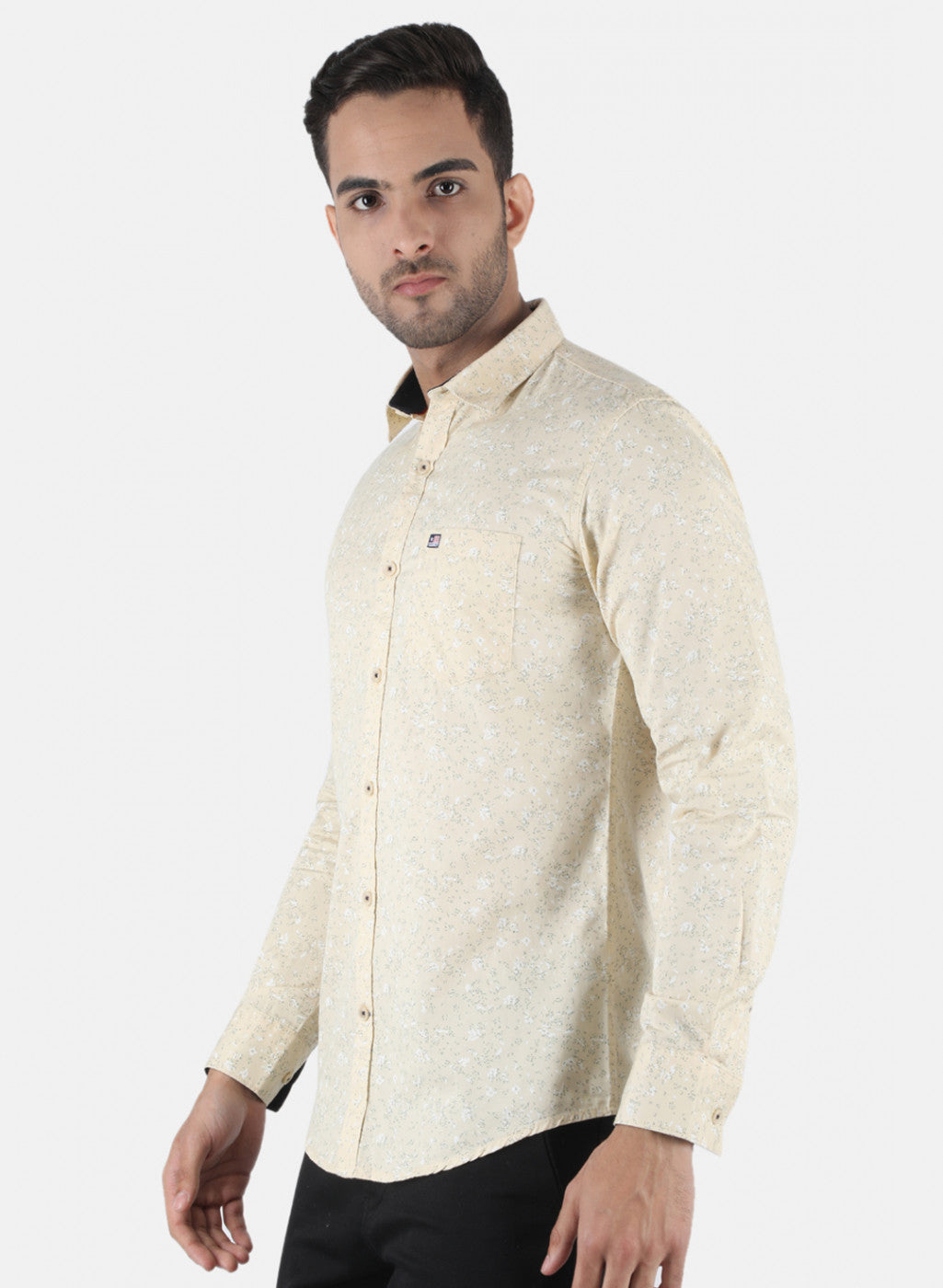 Men Beige Printed Shirt