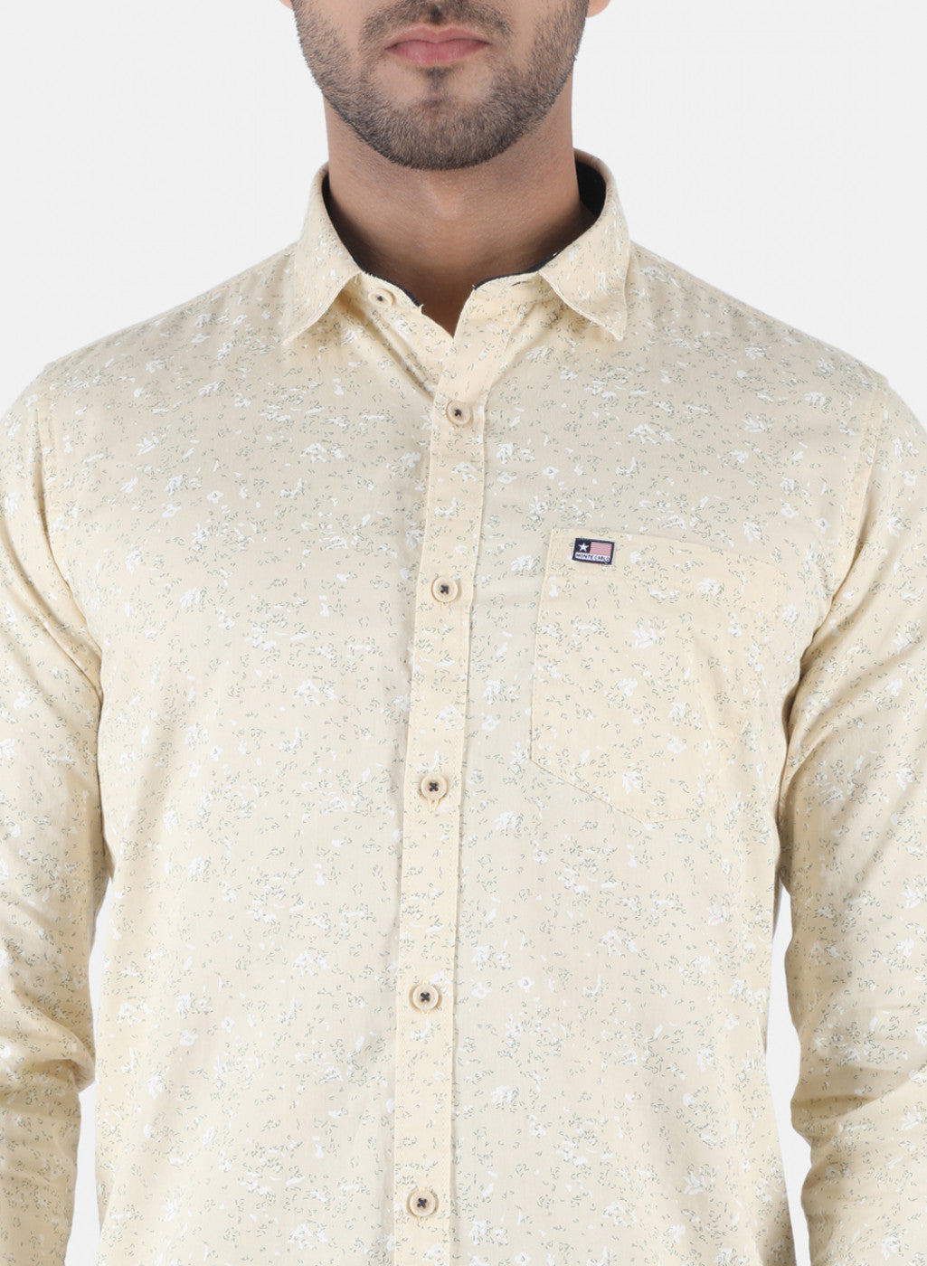 Men Beige Printed Shirt