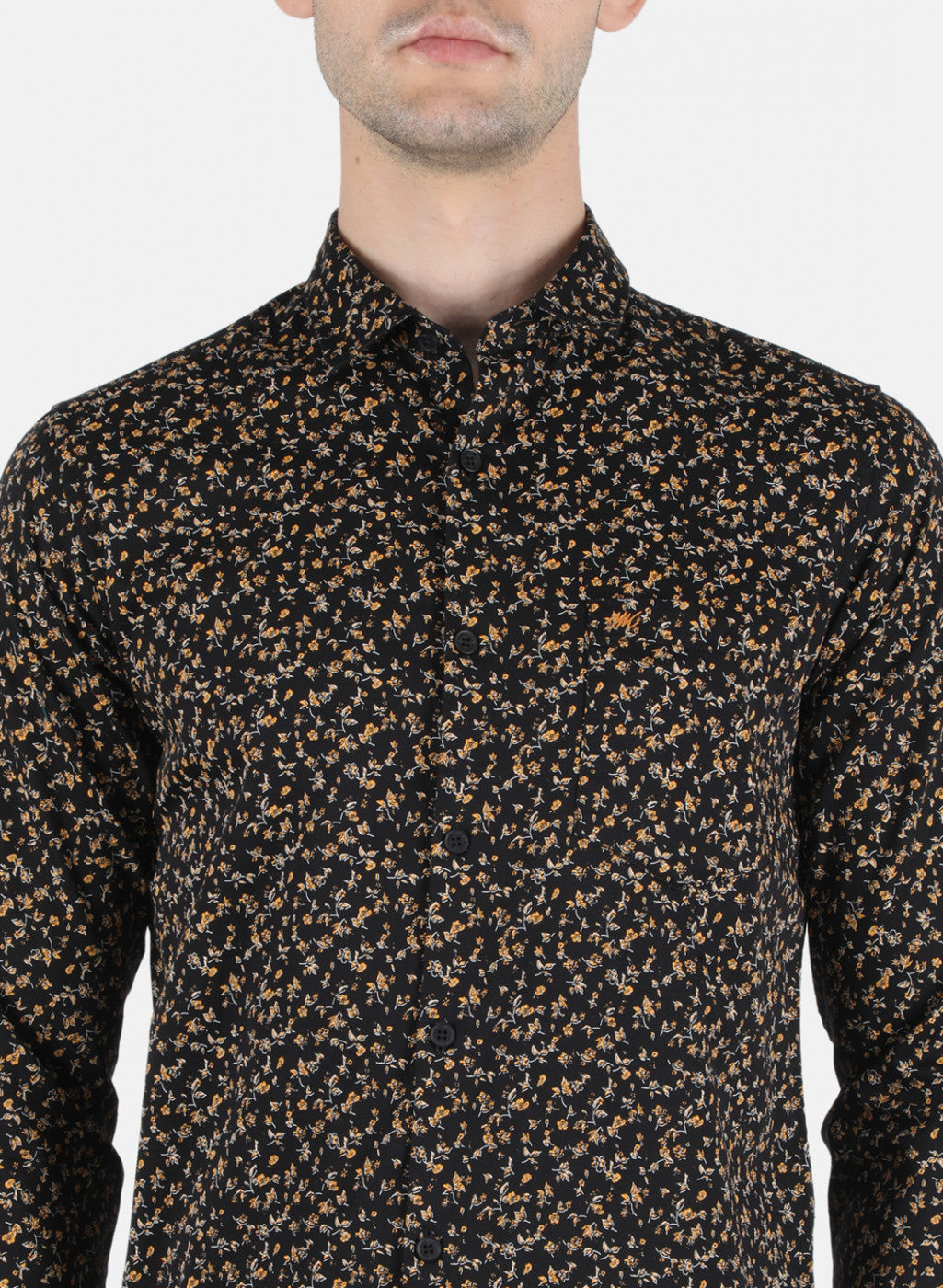 Men Black Printed Shirt