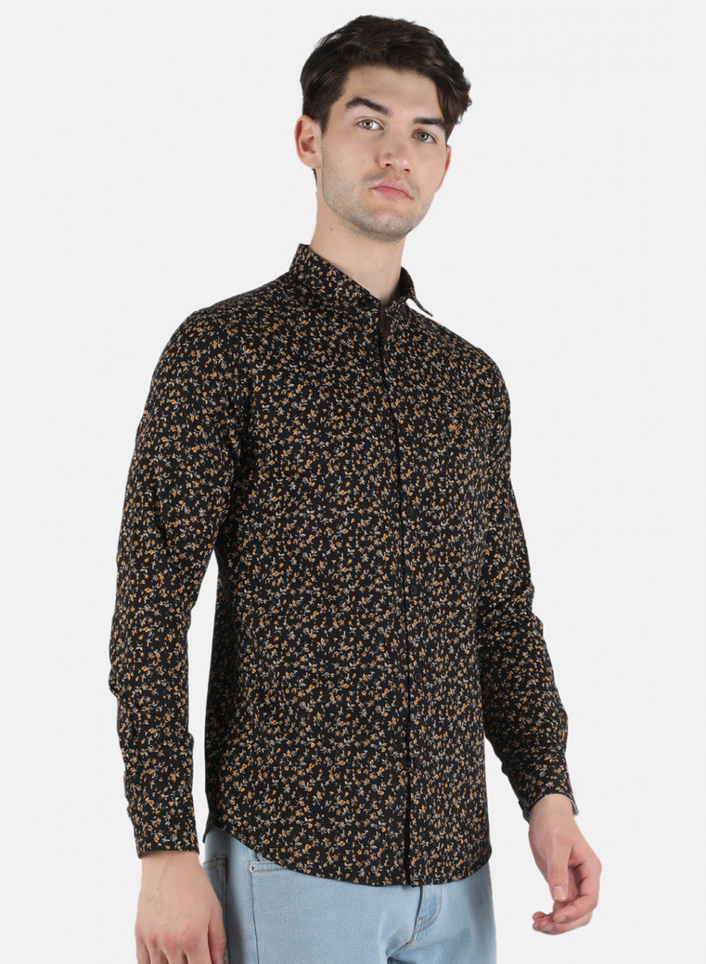 Men Black Printed Shirt