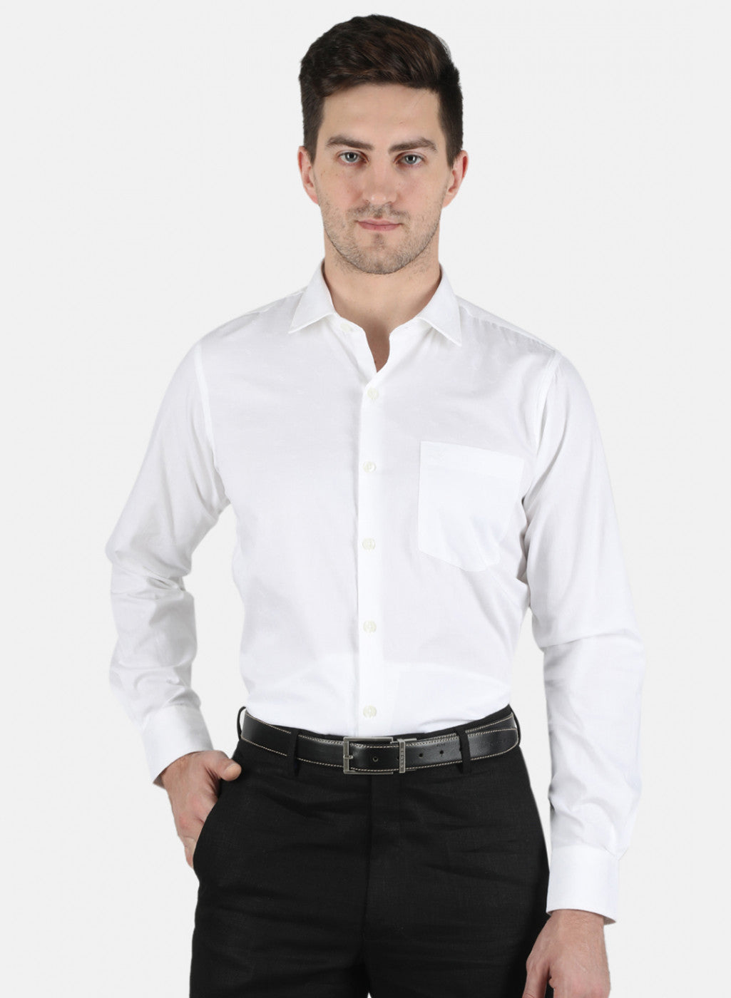 Men White Printed Shirt